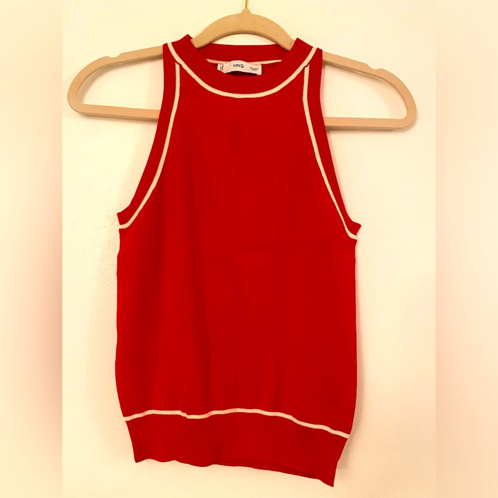 Red sweater vest